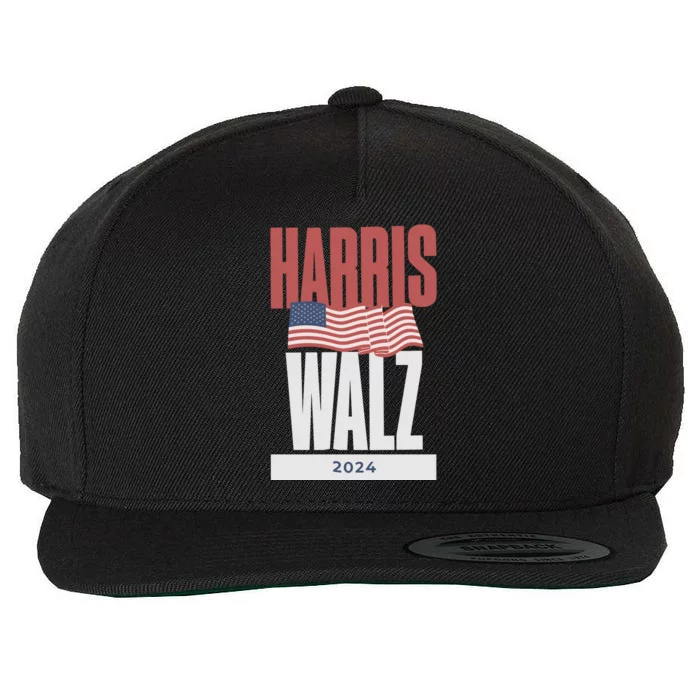 Harris Walz And Kamala Harris 2024 Wool Snapback Cap