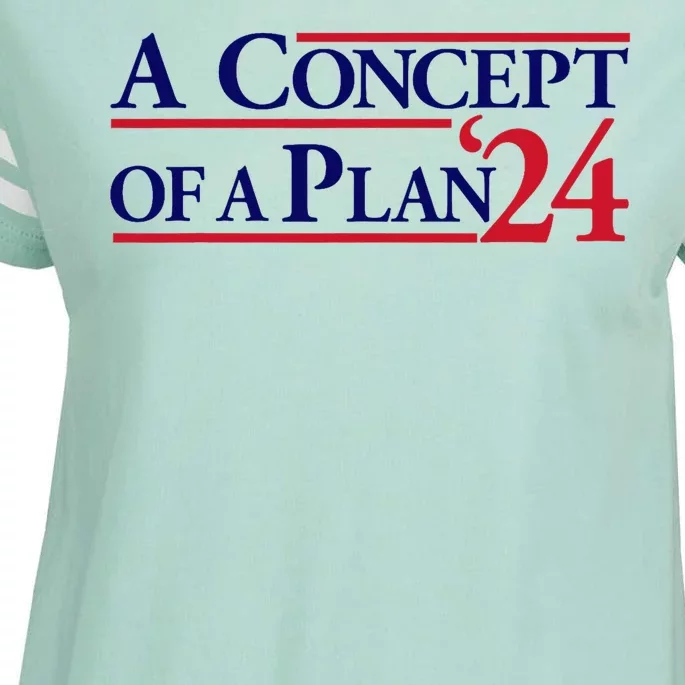 Harris Walz A Concept Of A Plan Funny Anti Trump Enza Ladies Jersey Football T-Shirt