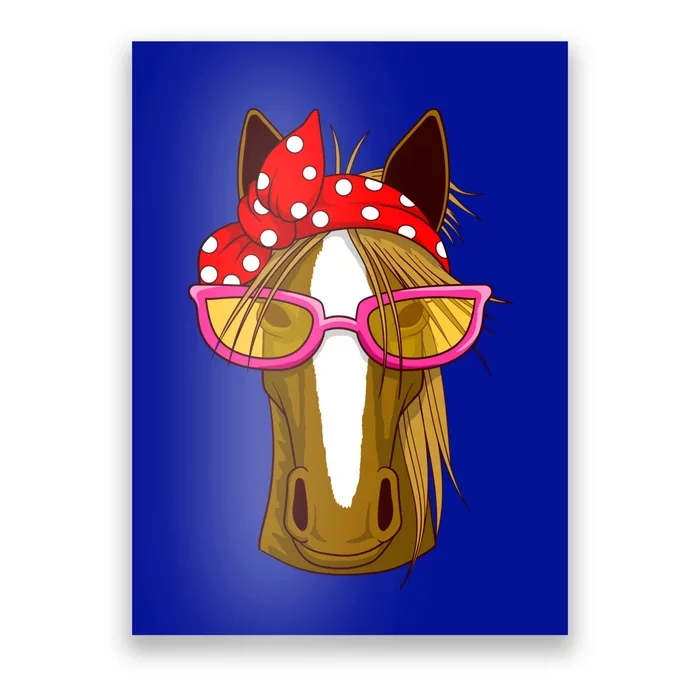 Horse With Bandana Gift Horseback Riding Gift Poster