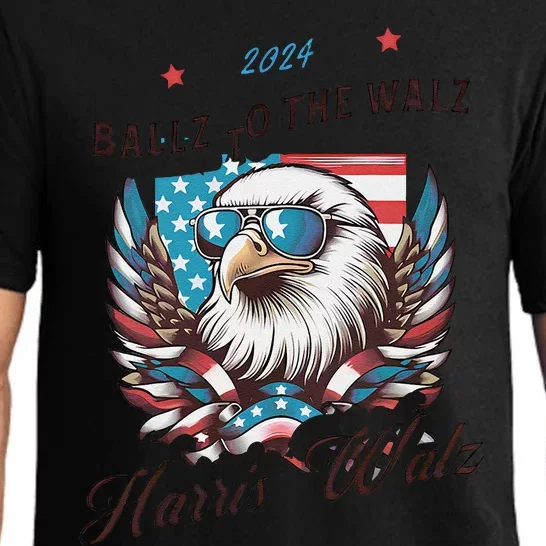 Harris Walz Ballz To The Walz Sunglasses Eagle Election Pajama Set