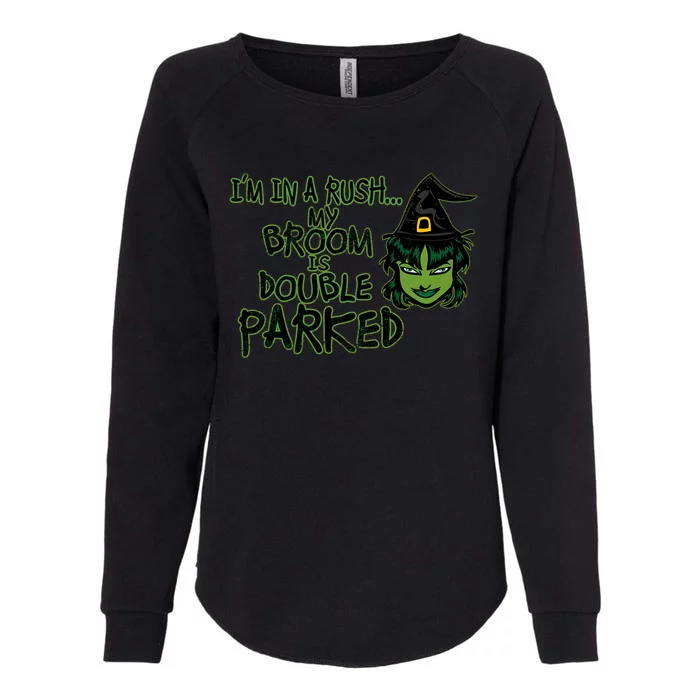 Halloween Witch Broom Parking Humor Cute Gift Womens California Wash Sweatshirt