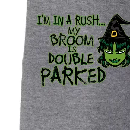 Halloween Witch Broom Parking Humor Cute Gift Doggie 3-End Fleece Hoodie