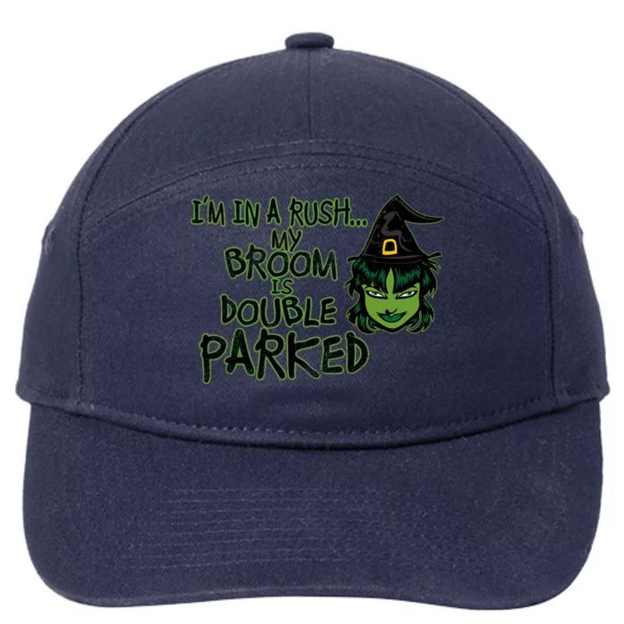 Halloween Witch Broom Parking Humor Cute Gift 7-Panel Snapback Hat