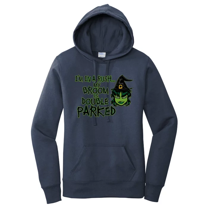 Halloween Witch Broom Parking Humor Cute Gift Women's Pullover Hoodie