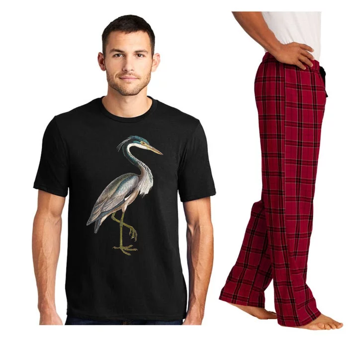 Heron Water Bird Lover Blue Heron Coastal Birds Pajama Set