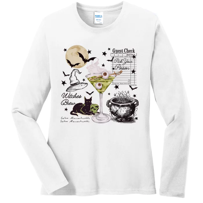 Halloween Witches Brew Ladies Long Sleeve Shirt