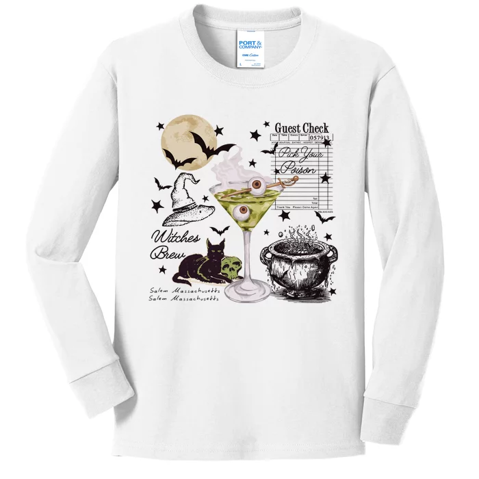 Halloween Witches Brew Kids Long Sleeve Shirt