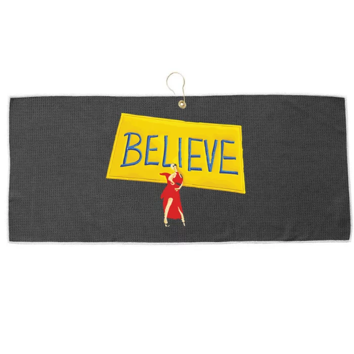 Hannah Waddingham Believe Large Microfiber Waffle Golf Towel