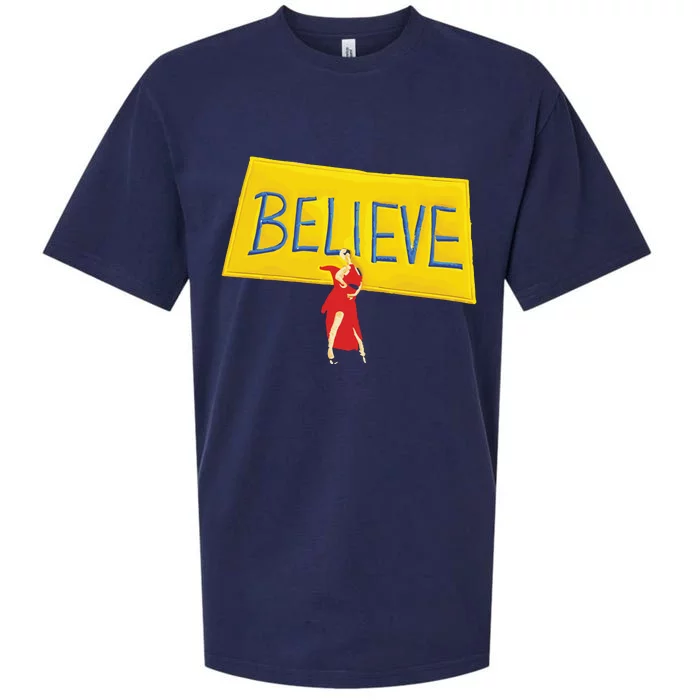 Hannah Waddingham Believe Sueded Cloud Jersey T-Shirt