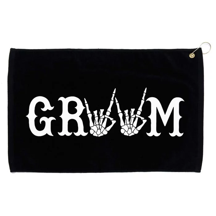 Halloween Wedding Bride Groom Skeleton Till Death Matching Grommeted Golf Towel