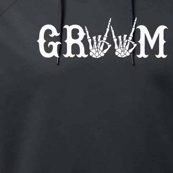 Halloween Wedding Bride Groom Skeleton Till Death Matching Performance Fleece Hoodie