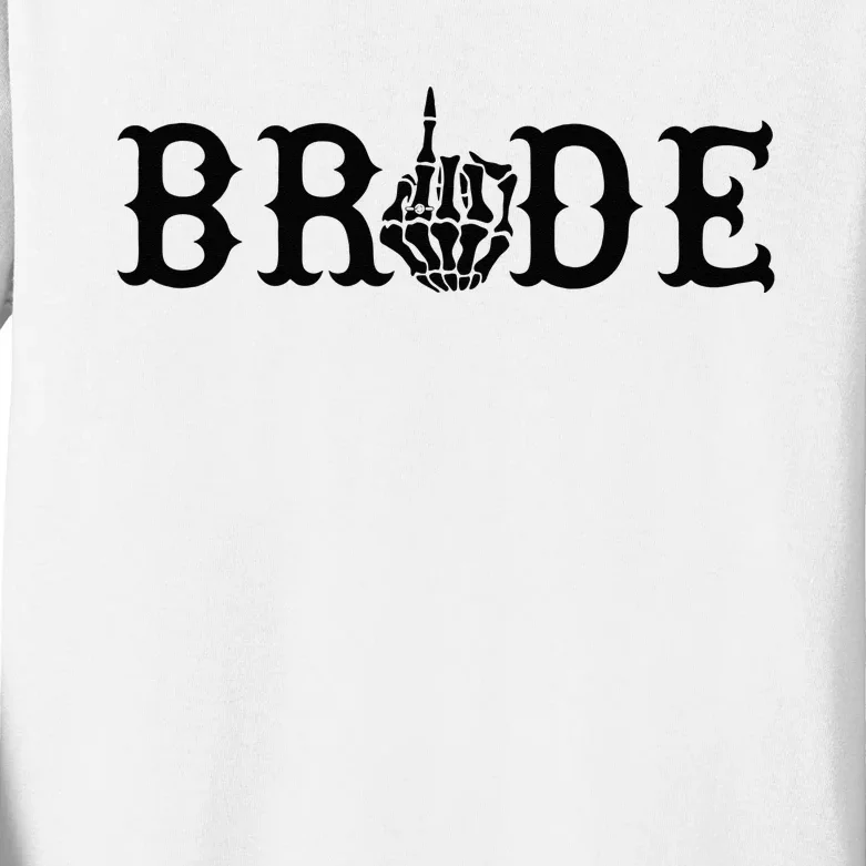 Halloween Wedding Bride Groom Skeleton Till Death Matching Kids Long Sleeve Shirt