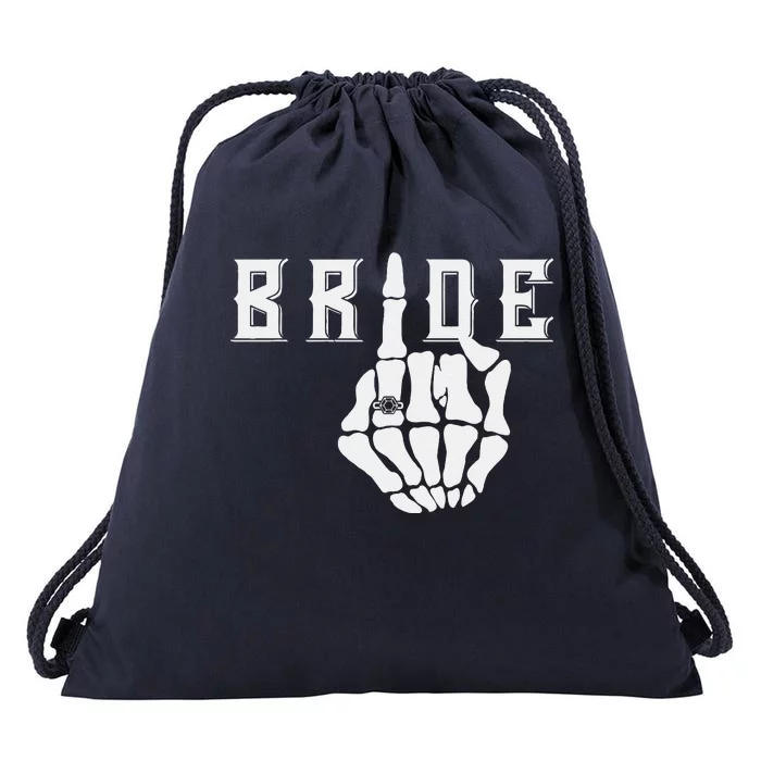 Halloween Wedding Bride Skeleton Bride Matching Drawstring Bag