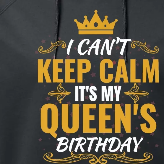 husband wife birthday Gift It's my Queen's Birthday Performance Fleece Hoodie