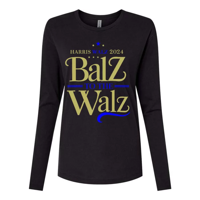 Harris Walz Balz To The Walz 2024 Presidential Election Womens Cotton Relaxed Long Sleeve T-Shirt