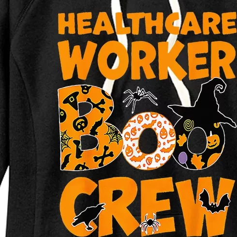 healthcare worker boo crew nurse halloween costume Women's Fleece Hoodie