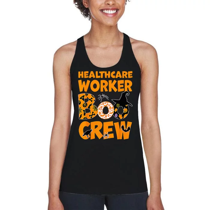 healthcare worker boo crew nurse halloween costume Women's Racerback Tank