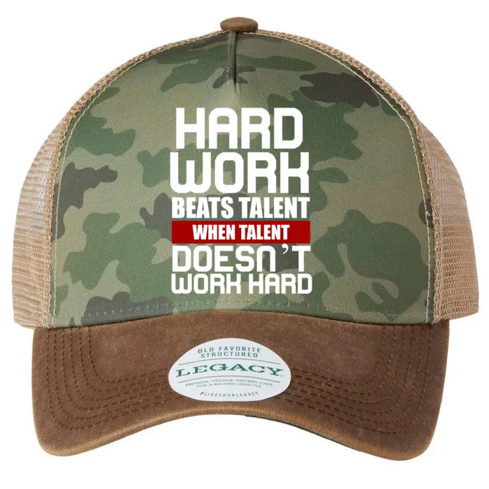 Hard Work Beats Talent When Talent Doesn't Work Hard Legacy Tie Dye Trucker Hat