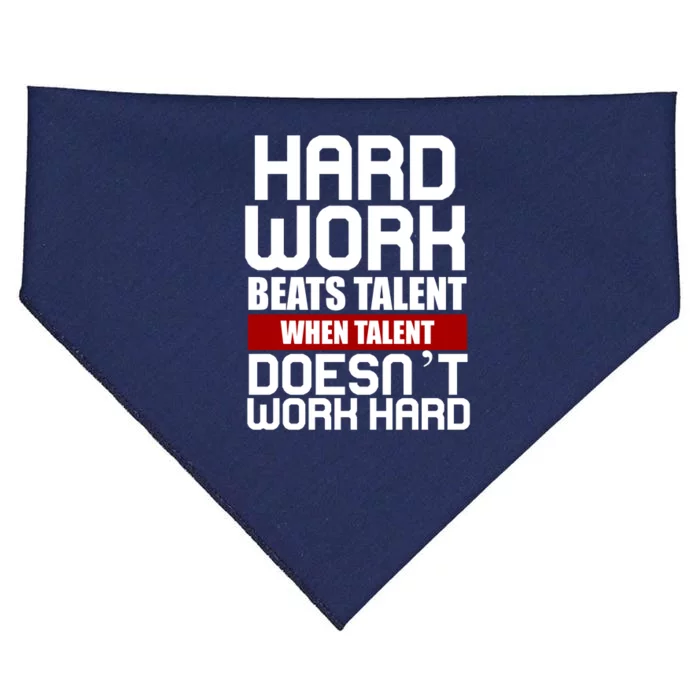 Hard Work Beats Talent When Talent Doesn't Work Hard USA-Made Doggie Bandana