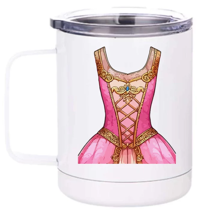 Halloween Women Beautiful Dress Princess Front & Back 12oz Stainless Steel Tumbler Cup