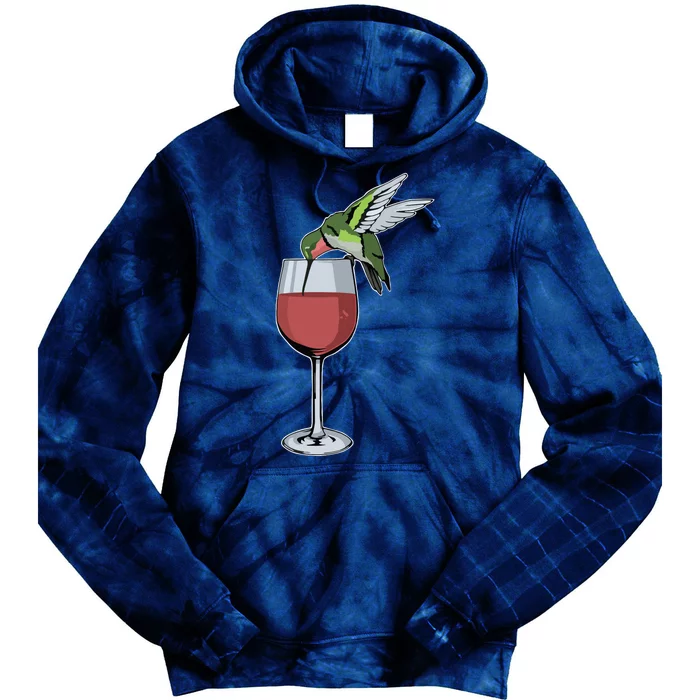 Hummingbird Wine Bird Spirit Animal Wine Hummingbird Tie Dye Hoodie