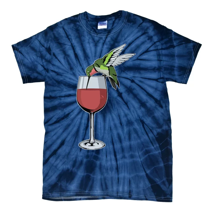 Hummingbird Wine Bird Spirit Animal Wine Hummingbird Tie-Dye T-Shirt