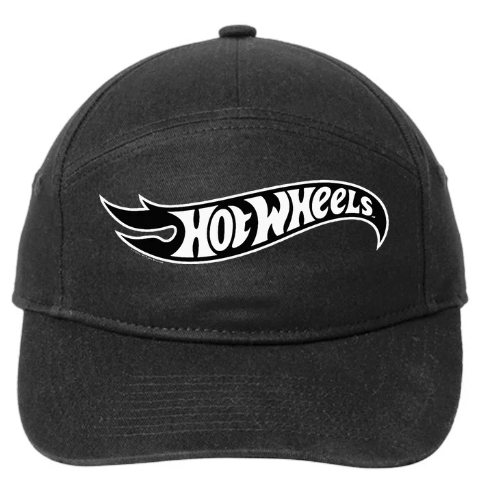 Hot Wheel Black Flame Logo 7-Panel Snapback Hat