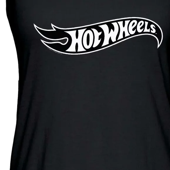 Hot Wheel Black Flame Logo Ladies Essential Flowy Tank