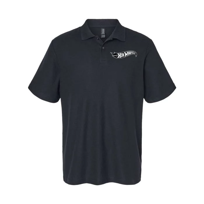 Hot Wheel Black Flame Logo Softstyle Adult Sport Polo