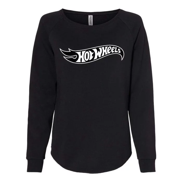 Hot Wheel Black Flame Logo Womens California Wash Sweatshirt