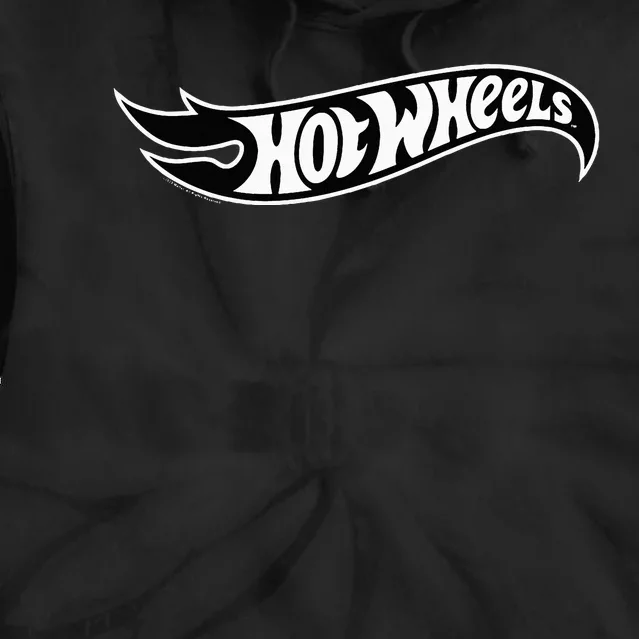 Hot Wheel Black Flame Logo Tie Dye Hoodie