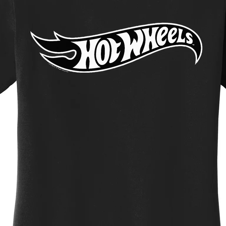 Hot Wheel Black Flame Logo Women's T-Shirt