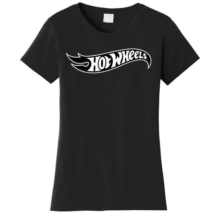 Hot Wheel Black Flame Logo Women's T-Shirt