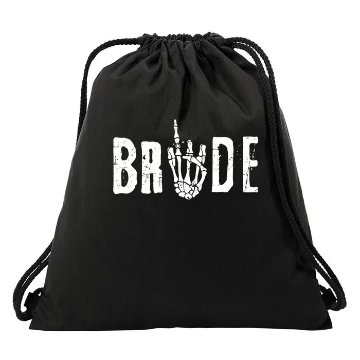 Halloween Wedding Bride Groom Skeleton Till Death Matching Drawstring Bag