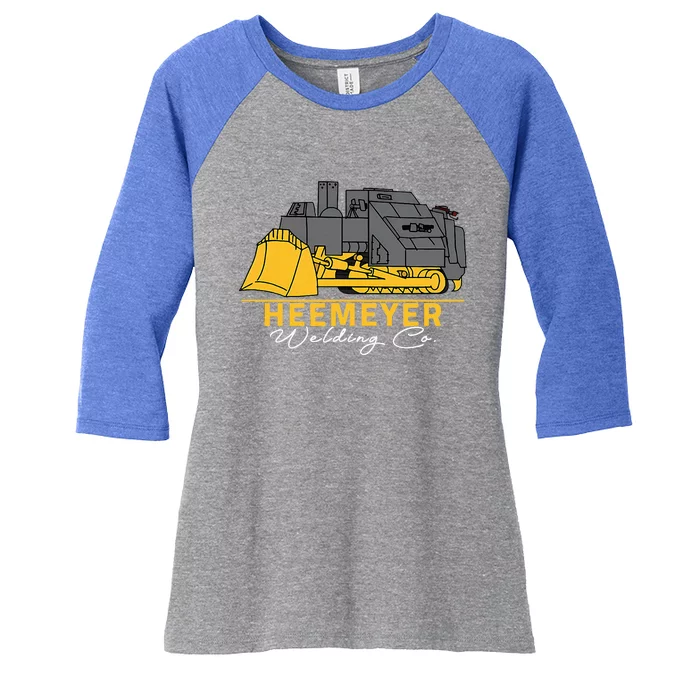 Heemeyer Welding Company Bulldozer Equipment Heavy Machinery Women's Tri-Blend 3/4-Sleeve Raglan Shirt