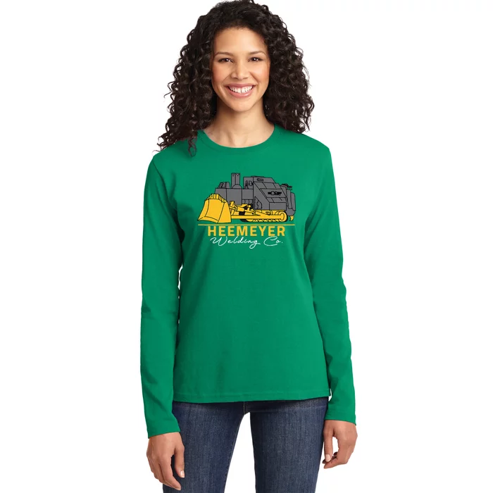 Heemeyer Welding Company Bulldozer Equipment Heavy Machinery Ladies Long Sleeve Shirt