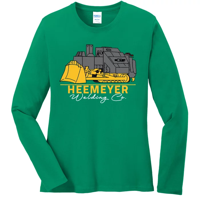 Heemeyer Welding Company Bulldozer Equipment Heavy Machinery Ladies Long Sleeve Shirt