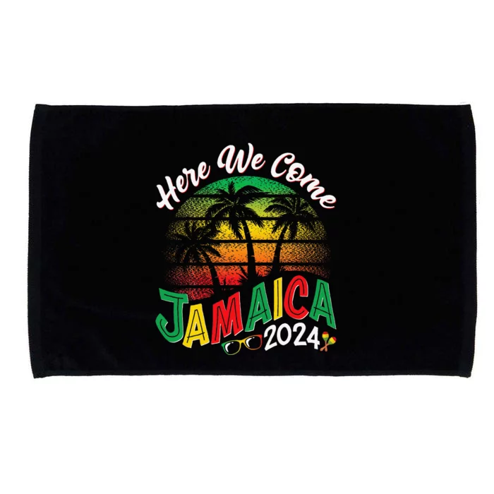 Here We Come Jamaica 2024 Trip Family Summer Vacation Microfiber Hand Towel