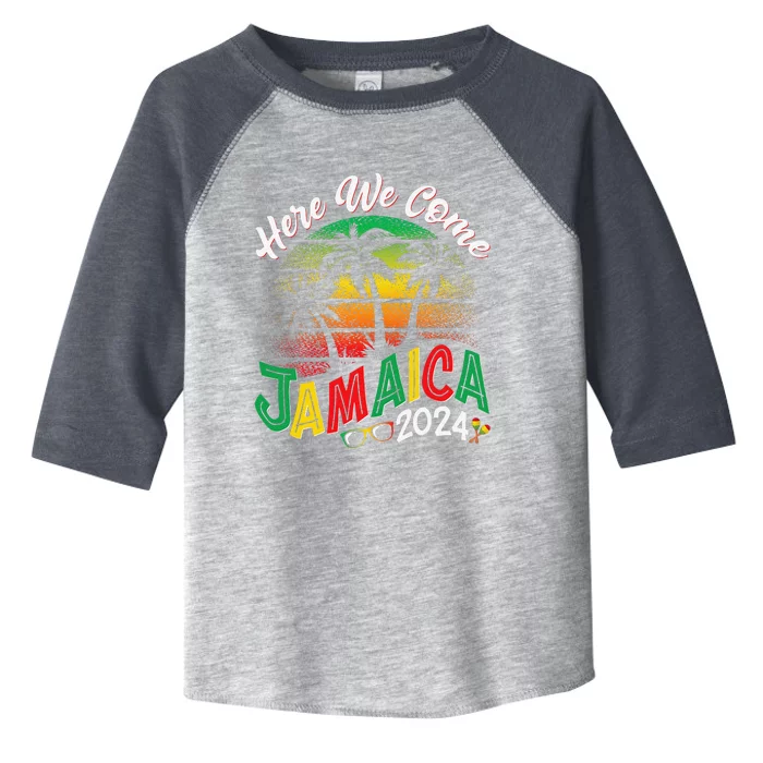 Here We Come Jamaica 2024 Trip Family Summer Vacation Toddler Fine Jersey T-Shirt