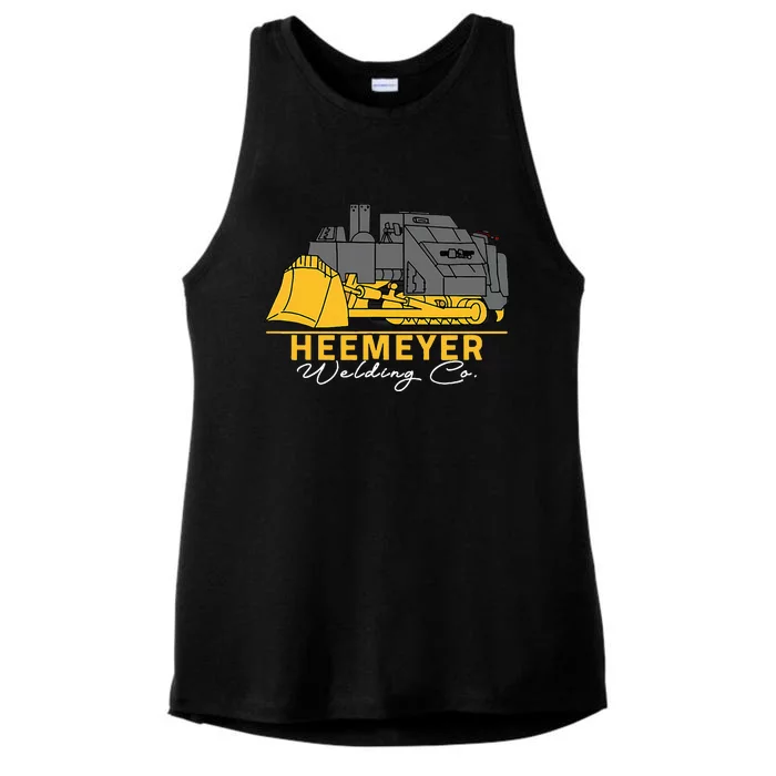 Heemeyer Welding Company Bulldozer Equipment Heavy Machinery Ladies Tri-Blend Wicking Tank