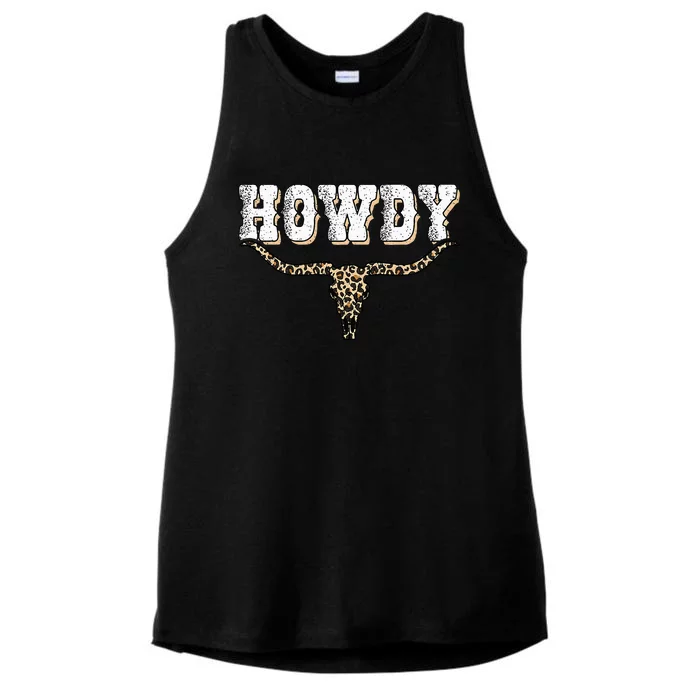 Howdy Western Country Southern Ladies Tri-Blend Wicking Tank