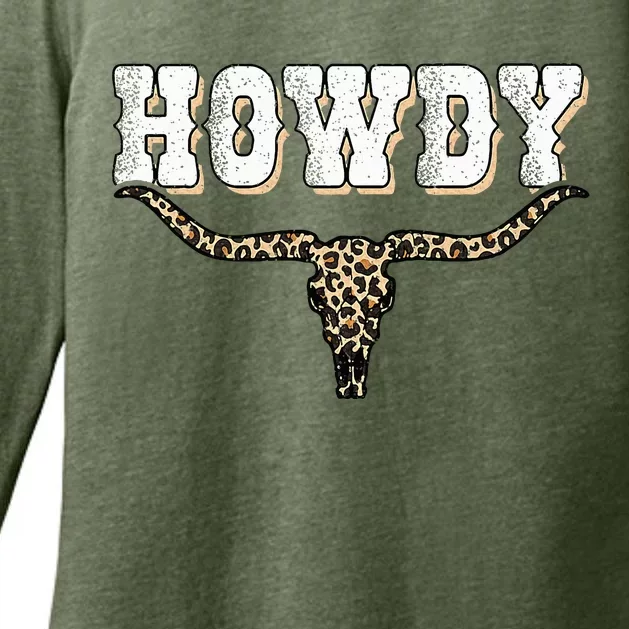 Howdy Western Country Southern Womens CVC Long Sleeve Shirt