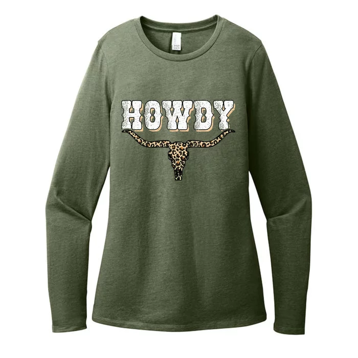 Howdy Western Country Southern Womens CVC Long Sleeve Shirt