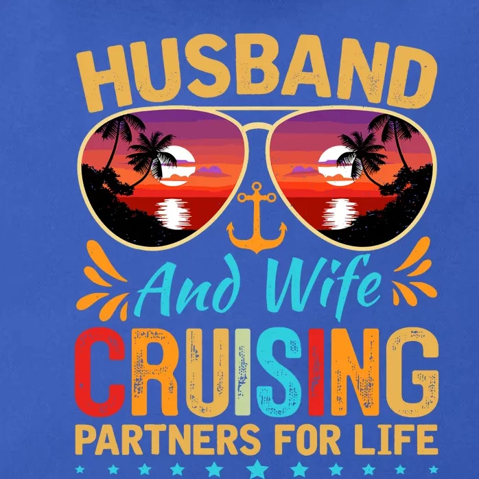 Husband Wife Cruising 2024 Cruise Vacation Couples Trip Zip Tote Bag