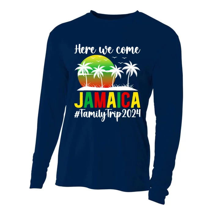 Here We Come Jamaica Family Trip 2024 Vacation Jamaica Cooling Performance Long Sleeve Crew