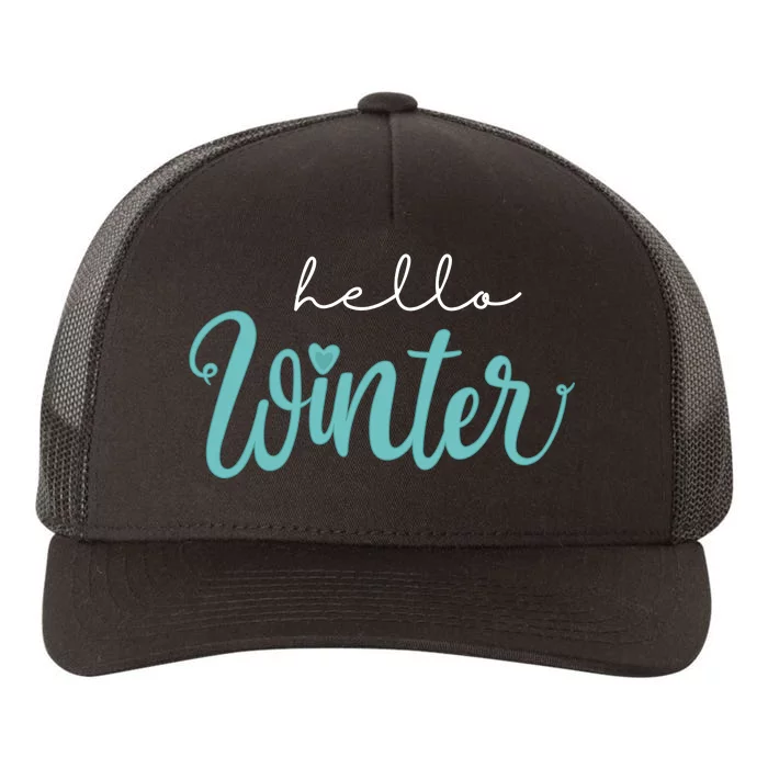 Hello Winter Cute Holiday Yupoong Adult 5-Panel Trucker Hat