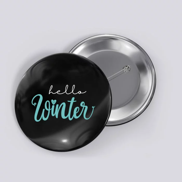 Hello Winter Cute Holiday Button