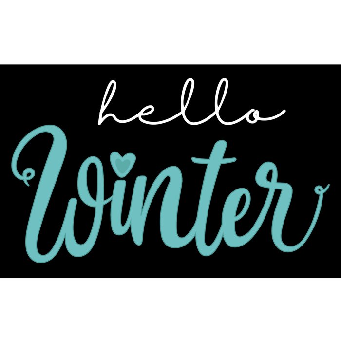 Hello Winter Cute Holiday Bumper Sticker