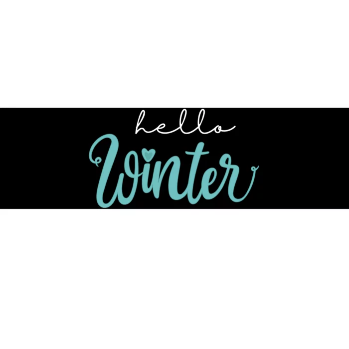 Hello Winter Cute Holiday Bumper Sticker