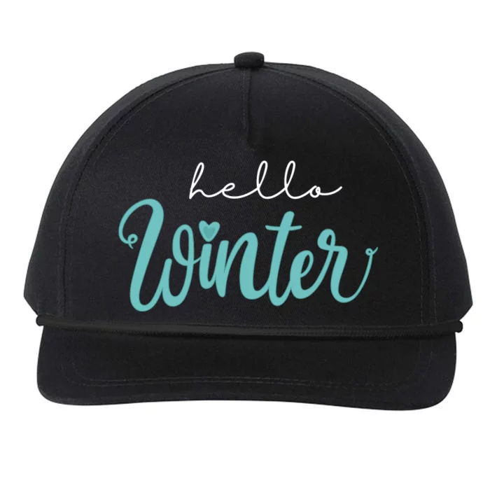 Hello Winter Cute Holiday Snapback Five-Panel Rope Hat